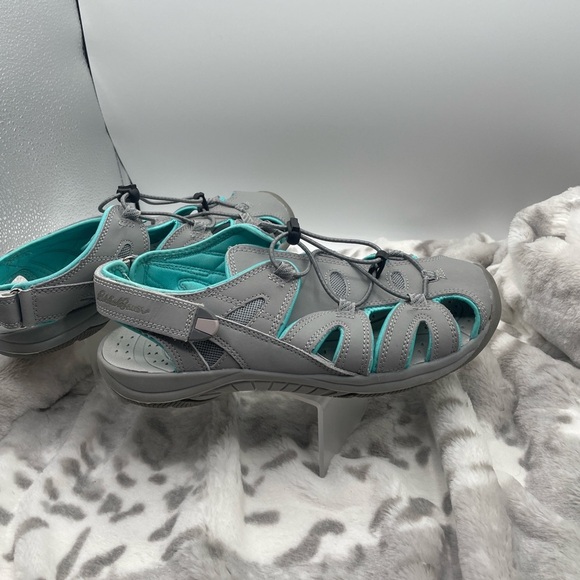 Eddie Bauer Mary River-leather, grey & Teal size 9 - Picture 7 of 9